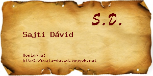 Sajti Dávid névjegykártya